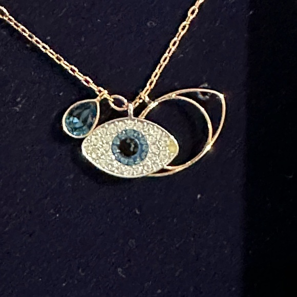 Authentic Swarovski Symbolic Evil Eye Crystal Necklace Jewelry Collection - Picture 2 of 4